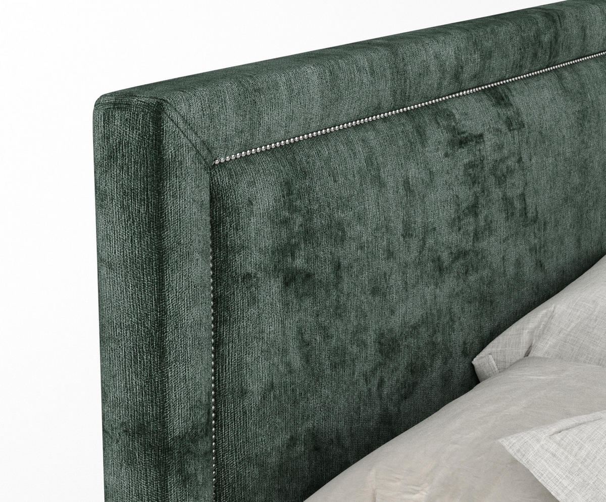 BOXSPRINGBETT Lavenda Grün 160/200 cm - Schwarz/Grün, Holz/Holzwerkstoff (160/200cm) - Maison de Reve