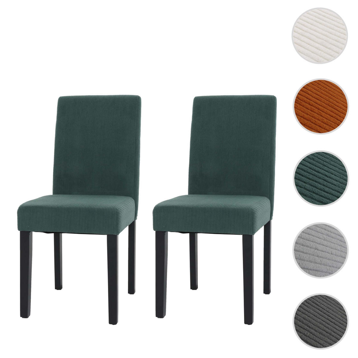 ESSZIMMERSTUHL Grün 2er-Set - Grün, Textil (42/90/50cm) - MCW