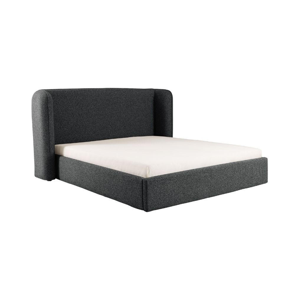 POLSTERBETT Stella mit Bettkasten, ohne Matratze, 160x200 cm, Anthrazit - Anthrazit/Schwarz, Textil (160/200cm) - AN-Moebel 4u