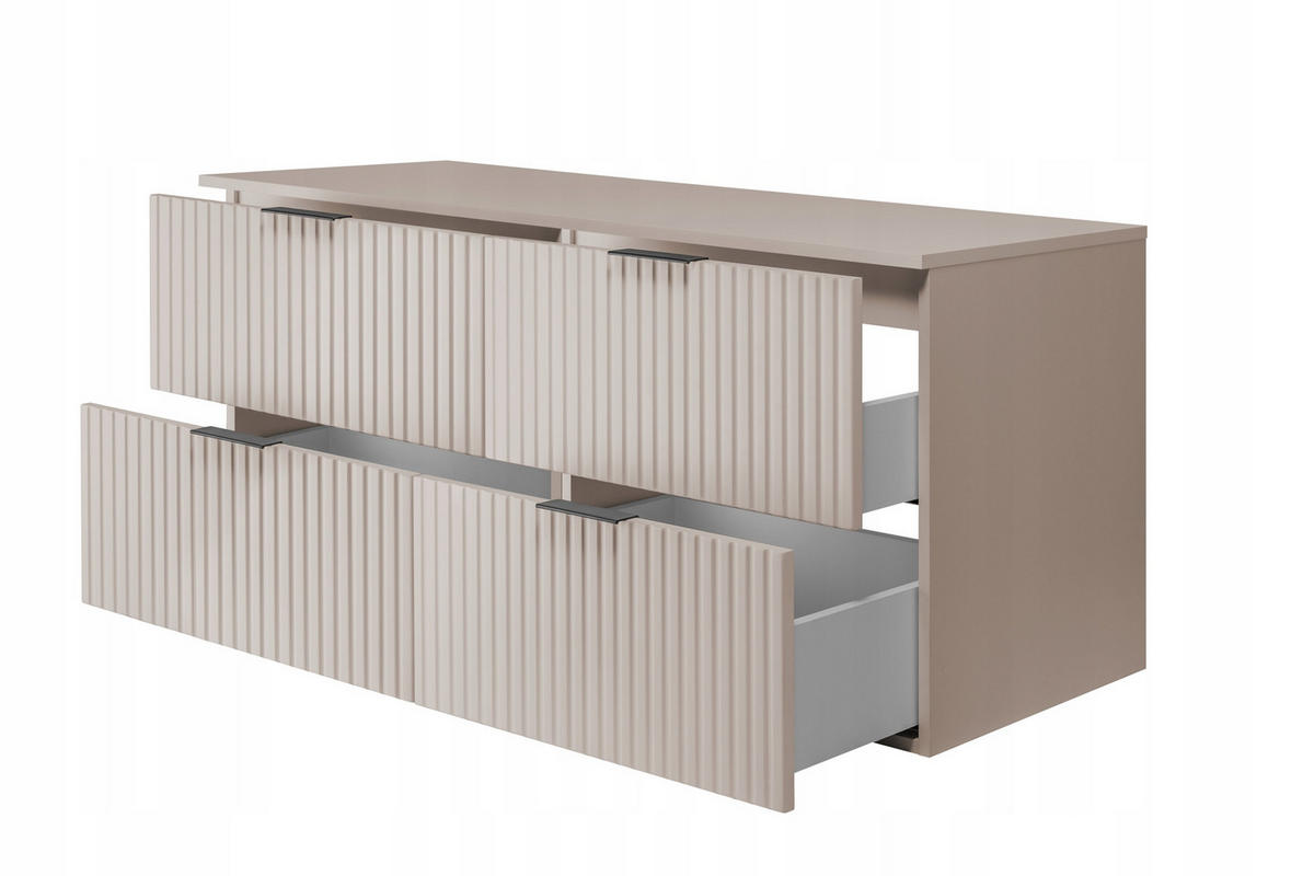 WASCHBECKUNTERSCHRANK FLOW + Platte Eiche Craft 160/57/46 cm - Eichefarben, Holzwerkstoff (160/57/46cm) - Rodan