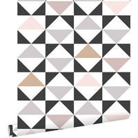 TAPETE grafische Dreiecke 53 cm x 10.05 m - Schwarz, Papier (53/1000cm) - ESTAhome