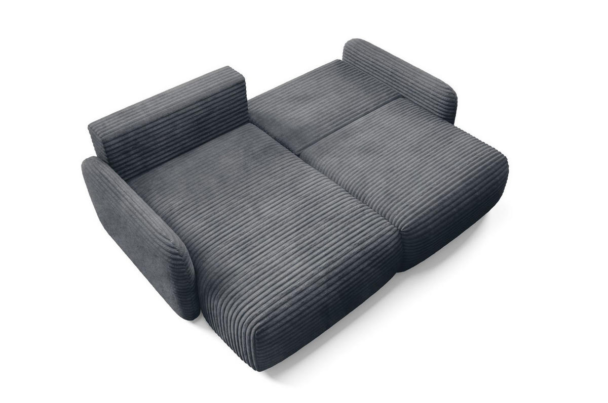 ECKSOFA Simone Mit Schlaffunktion - Anthrazit, Holzwerkstoff/Textil (240/165cm) - Fun Möbel