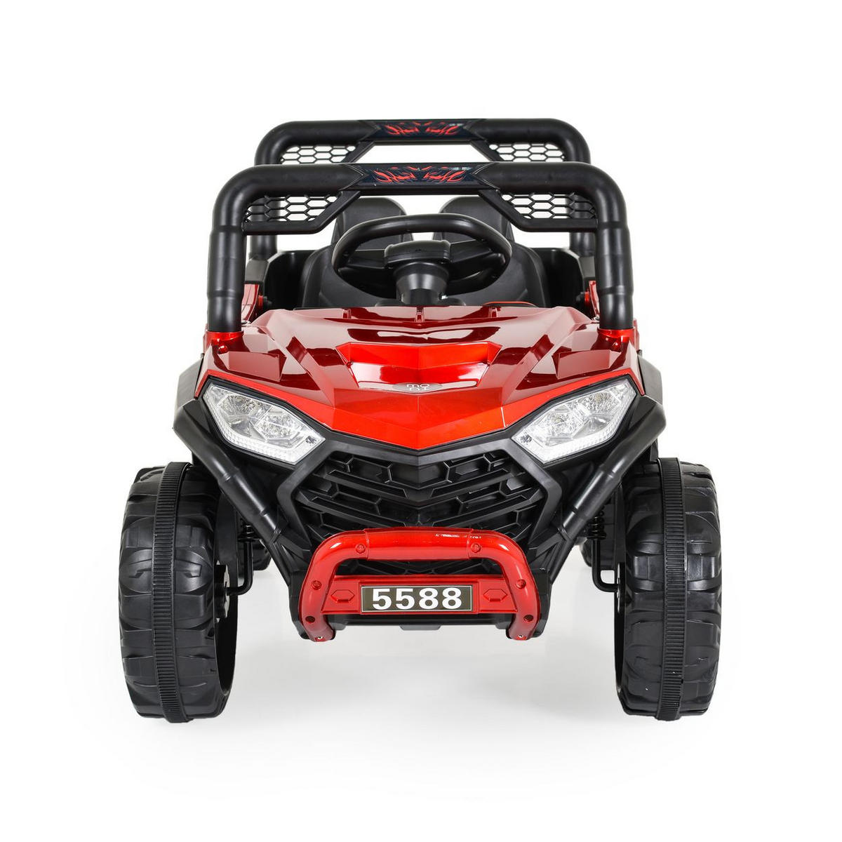 KINDERELEKTROAUTO Buggy Fast UTV rot 5588 metallic Fernbedienung MP3 USB Gurt - Rot, Kunststoff (102/61/64cm) - Moni
