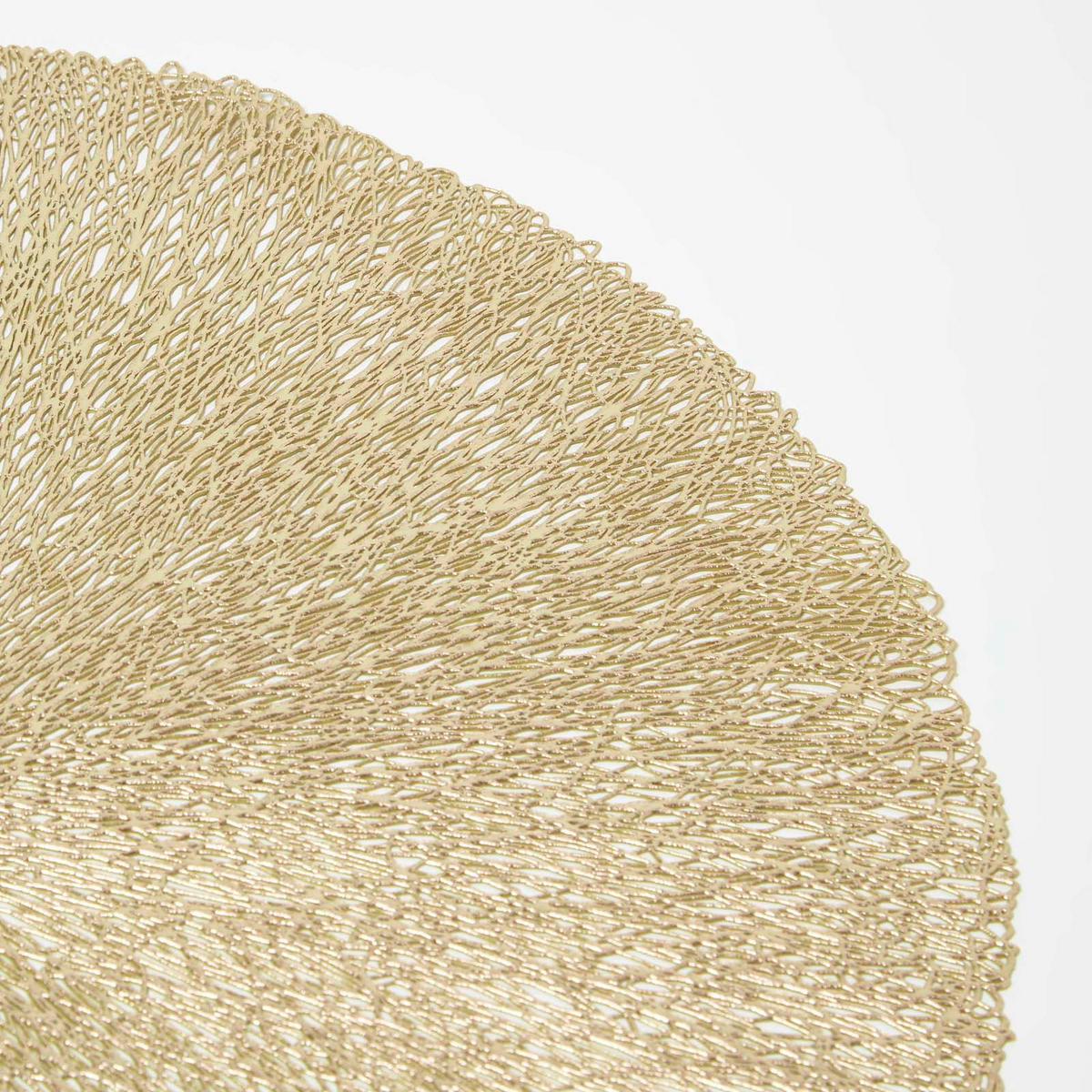 TISCHSET rund im 4er-Set, gold, 38 cm - Goldfarben, Kunststoff (38/38cm) - Homescapes