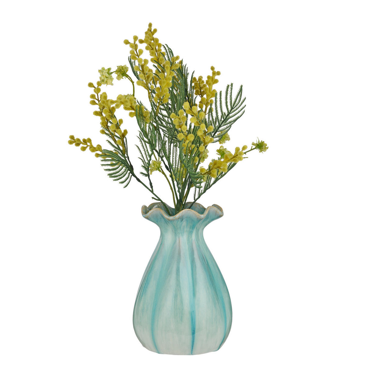 VASE Flora 25 cm - Blau, Keramik (31cm) - Butlers