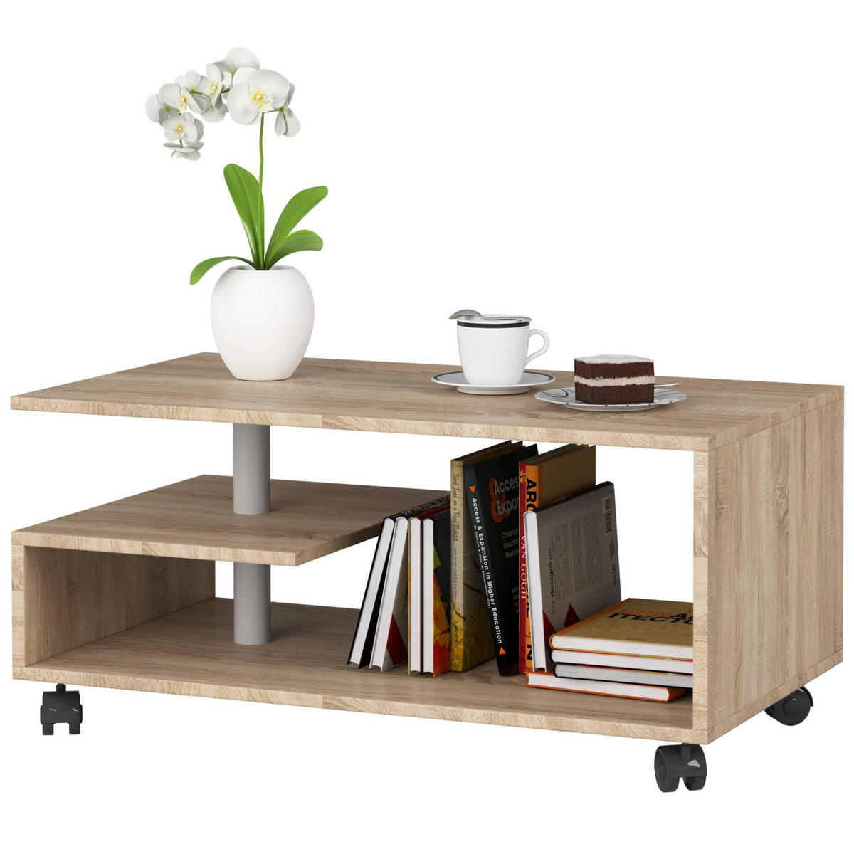 COUCHTISCH Sonoma Eiche 90x51x40 cm - Sonoma Eiche, Holzwerkstoff (51/90/40cm) - Akord