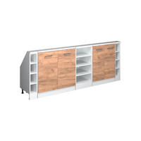 DACHSCHRÄGENSCHRANK-SET Rion Goldkraft Eiche/Weiß 5er Set - Honigeiche/Weiß, Holzwerkstoff (215/81.6/46cm) - Vicco