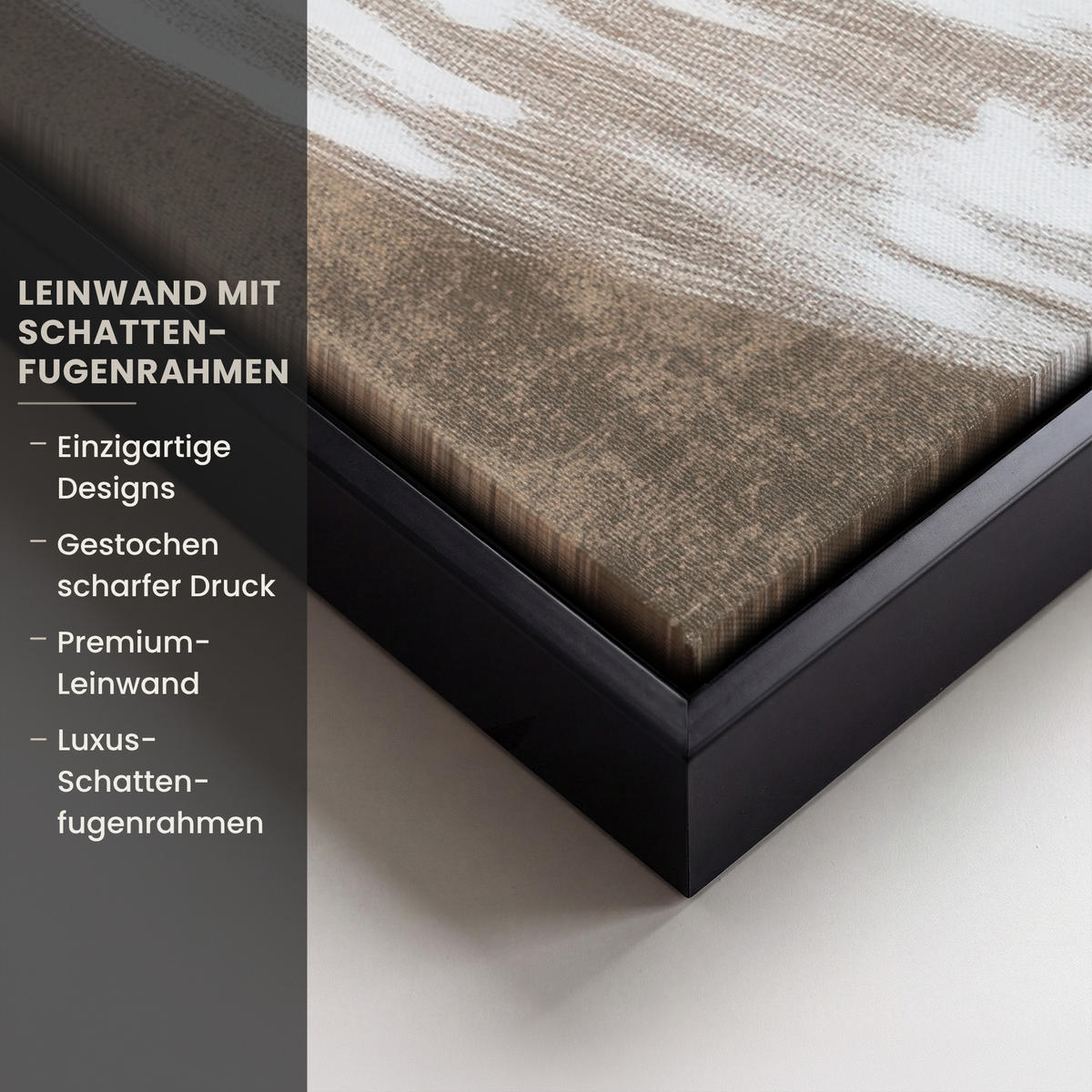 LEINWAND Bilder mit Rahmen - Farbe - Braun - Japandi - 40x60 - Kupferfarben, Textil (40/60cm) - MuchoWow