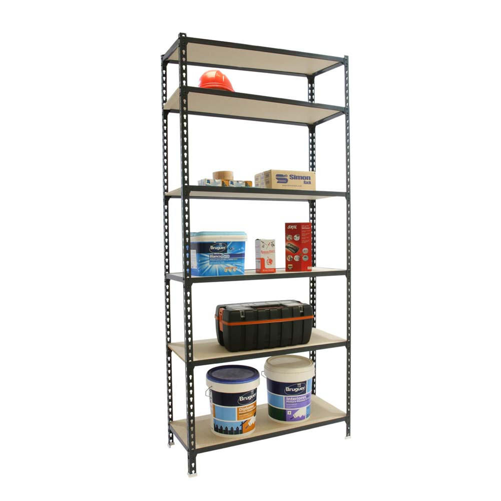 SCHWERLASTREGAL Giant Muli HxBxT 250 x 100 x 40 cm 6 Fachböden Fachlast 150 kg Anthrazit - Anthrazit, Metall (100/250/40cm) - PROREGAL
