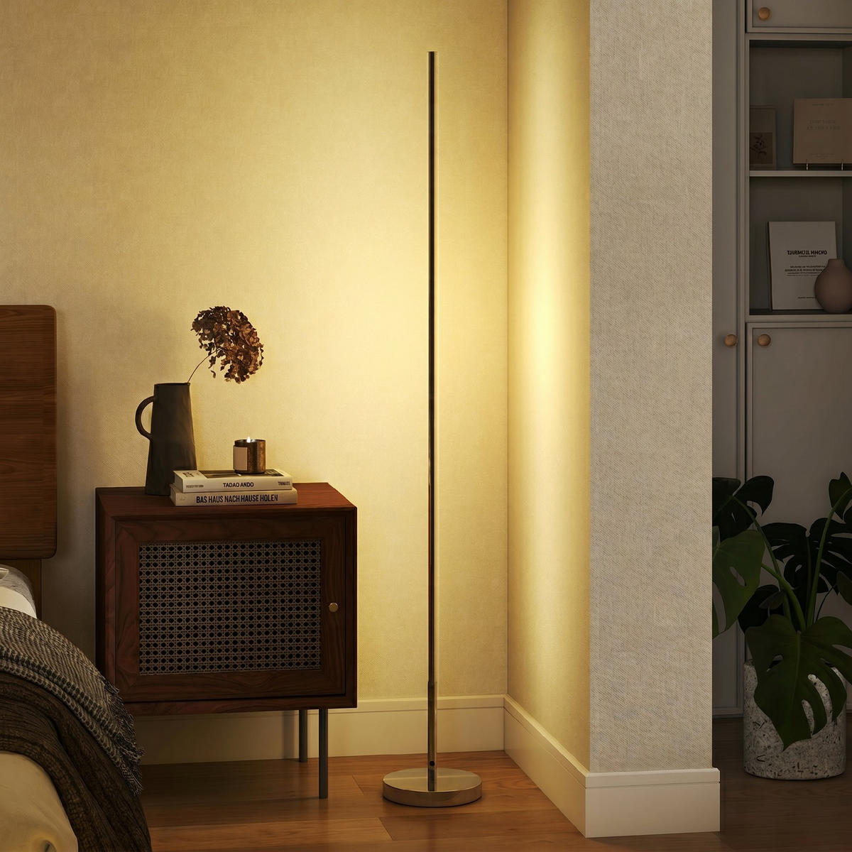 STEHLAMPE Stahl, Aluminium Silber - Silberfarben, Metall (20/20/150cm) - HOMCOM