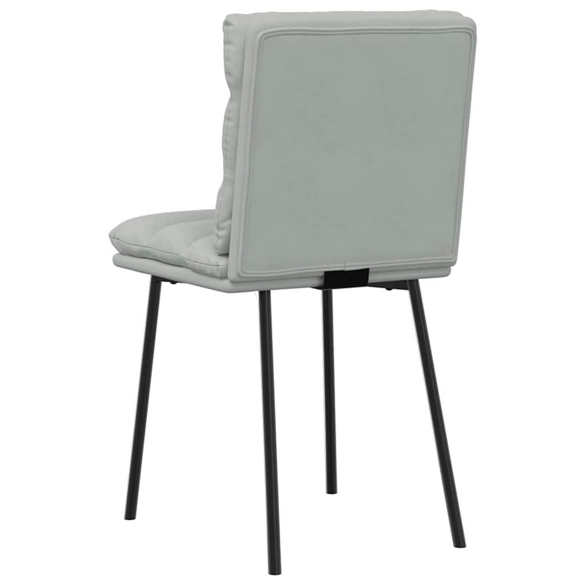 ESSZIMMERSTÜHLE 2 Stk. Hellgrau Samt 45*54*83cm - Hellgrau, Metall (45/83/54cm) - ZMH