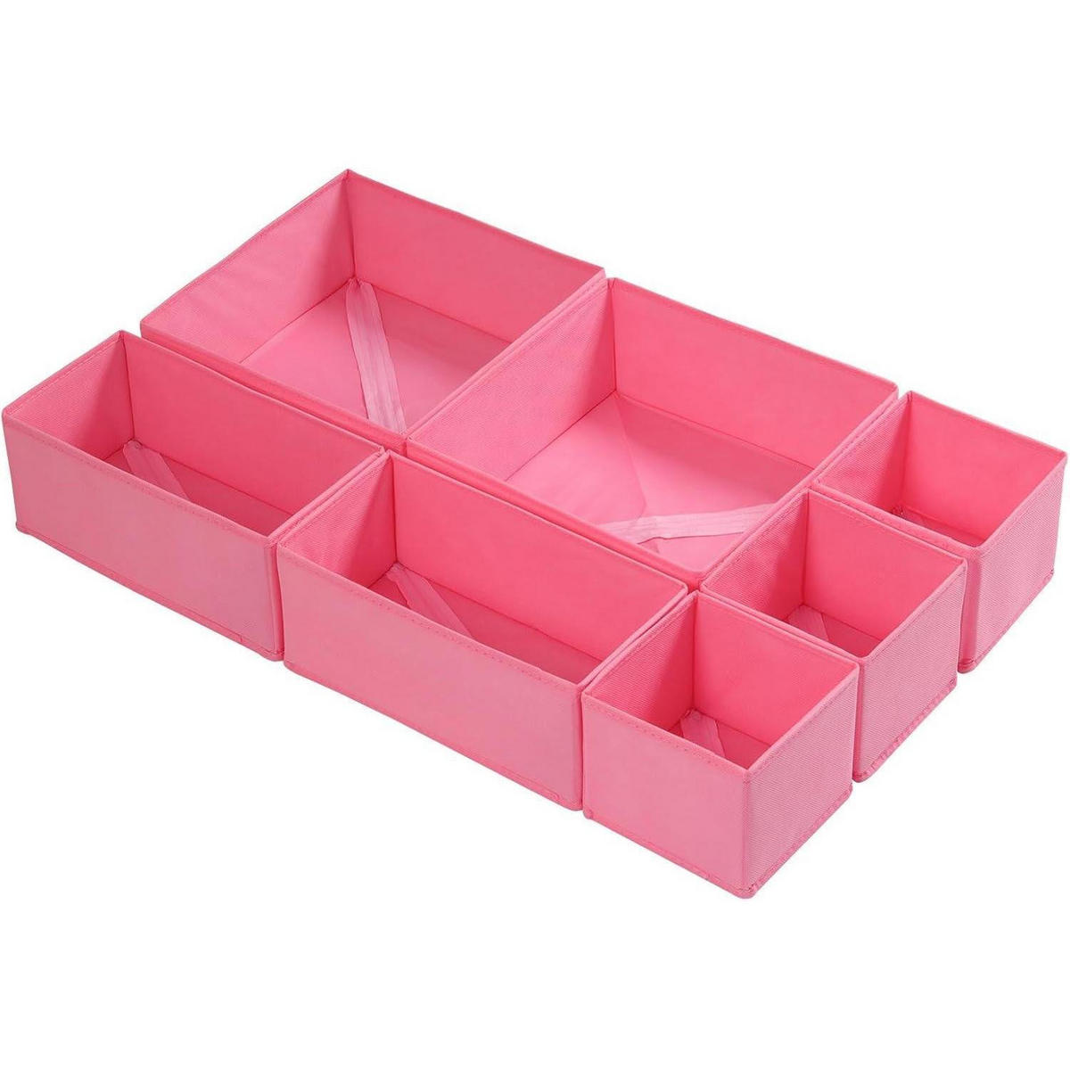 SCHUBLADEN Organizer 7er Set Rosa - Rosa, Textil (28/12/28cm)