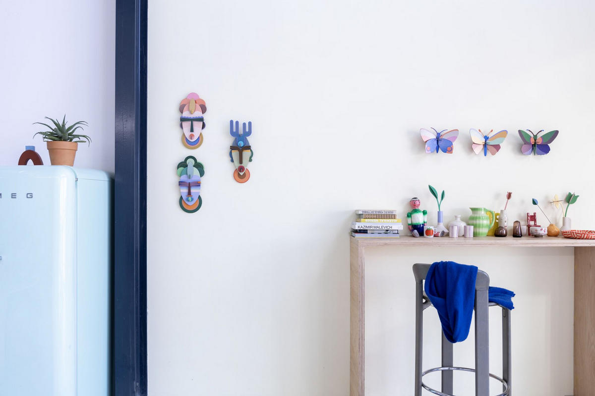WANDDEKO Istic-Schmetterling 8.5/18 cm - Multicolor, Wellpappe (8.5/18/24cm) - KUNSTLOFT