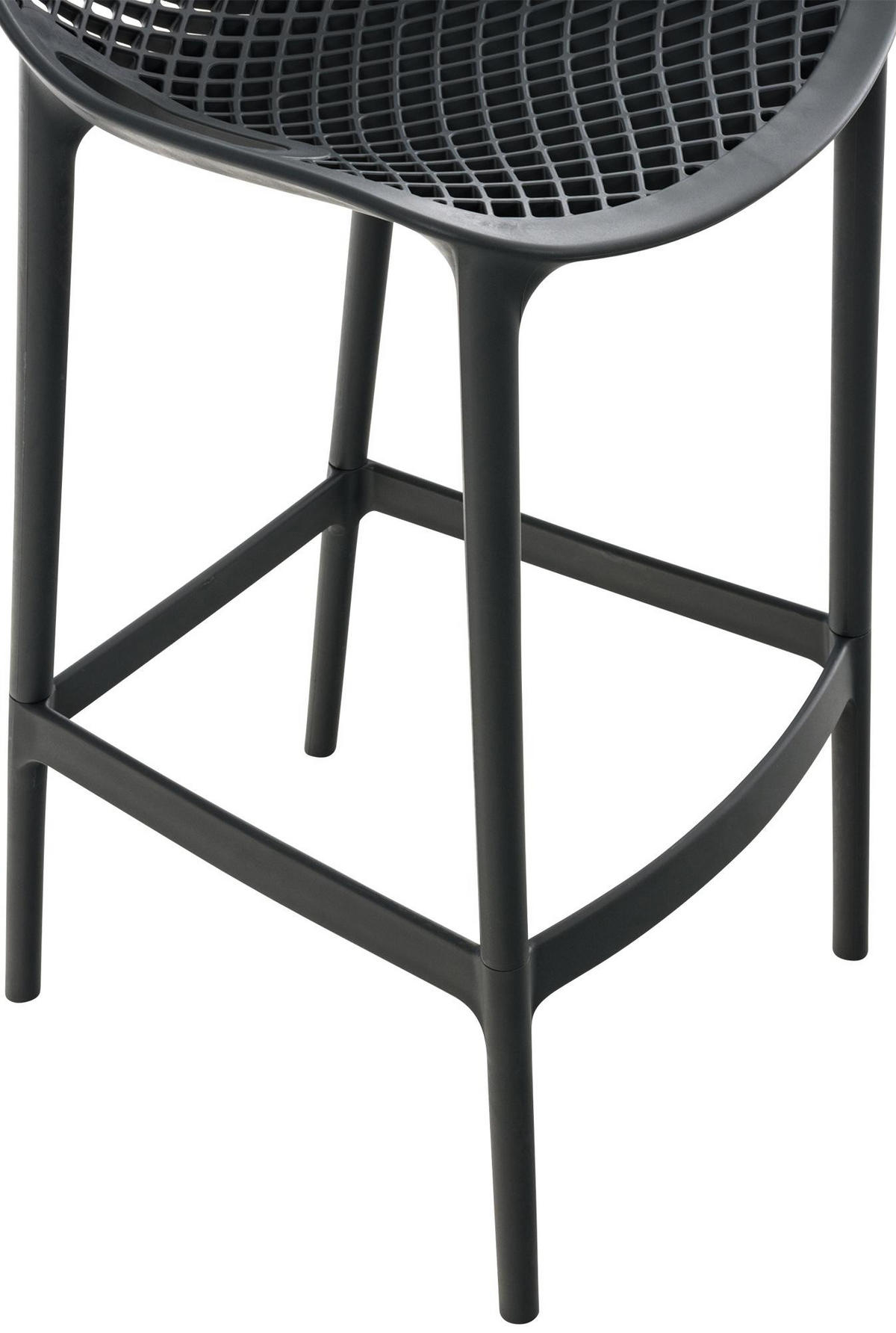 BARHOCKER 2er Set Kunststoff Schwarz - Schwarz, Kunststoff (45/105/53cm) - CLP