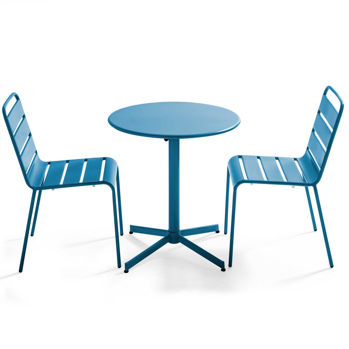 GARTENSET 3-tlg, Pazifikblau - Dunkelblau, Metall - Oviala