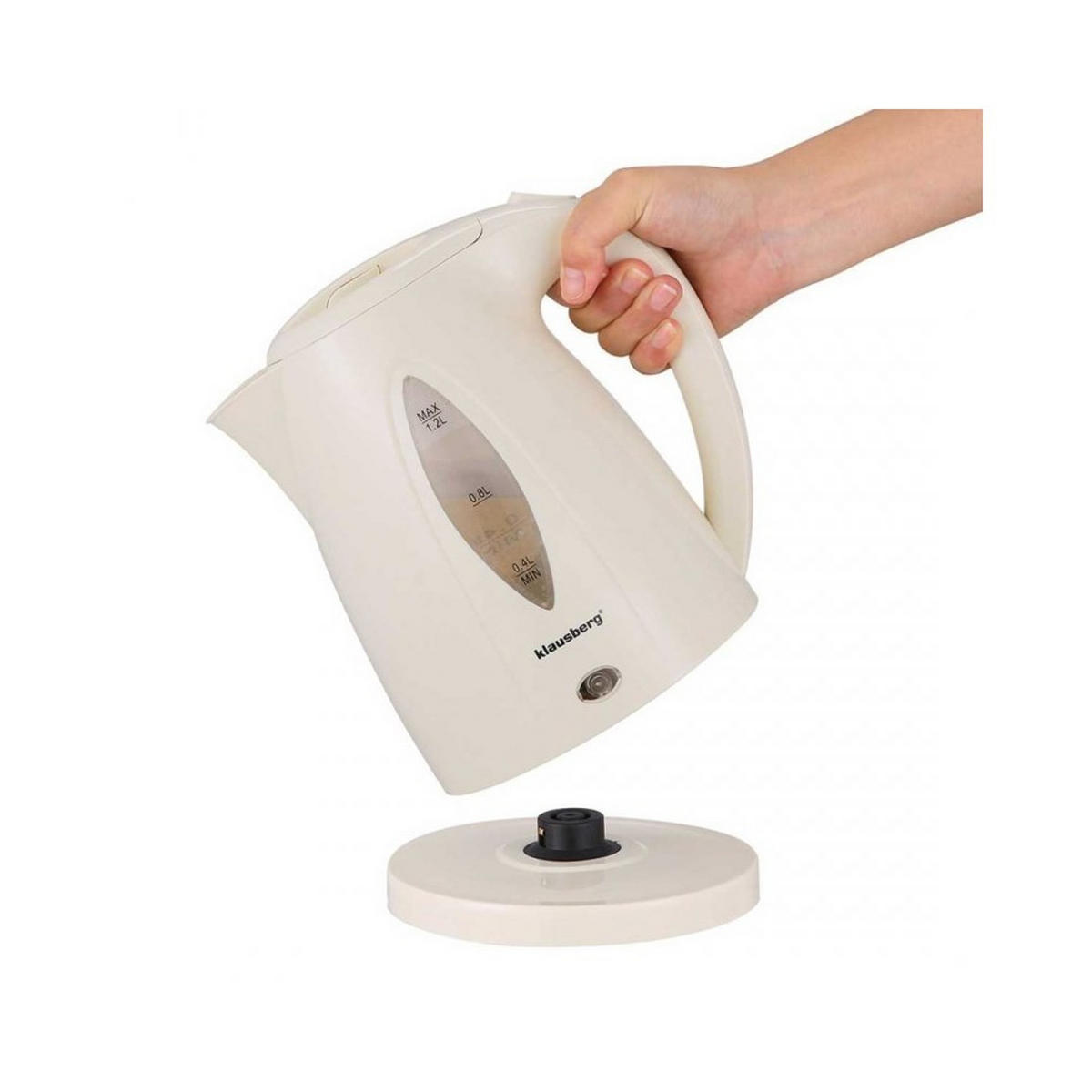 WASSERKOCHER ELEKTRISCH Creme 22/16/26 cm 66079 - Creme, Kunststoff (16/26/22cm) - Klausberg 