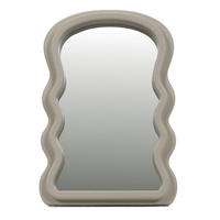 SPIEGEL mit welligem Rahmen 18/2,5/26,5 cm - Beige, Holzwerkstoff (2.5/26.5/18cm) - Home Styling Collection