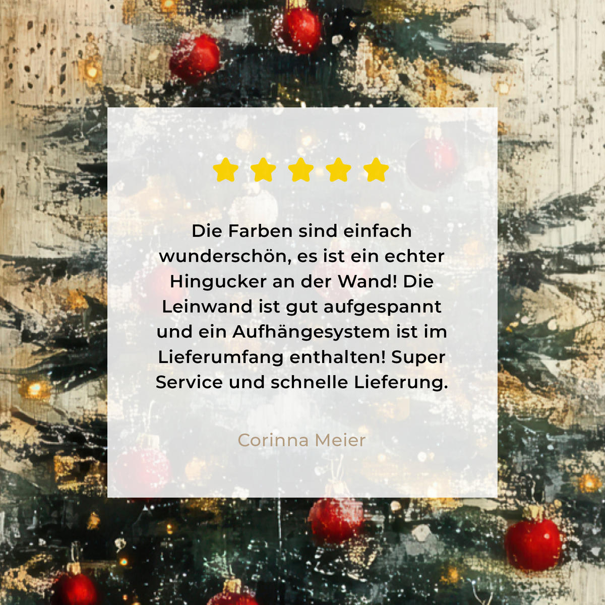 LEINWANDBILD Weihnachtsbaum - Vintage - Weihnachten - Geschenk 80x120 cm - Rostfarben, Textil (80/120cm) - MuchoWow