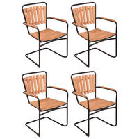 GARTENSTUHL 4er Set Heidi Freischwinger - Schwarz, Holz (58/90/55cm) - DELUKE