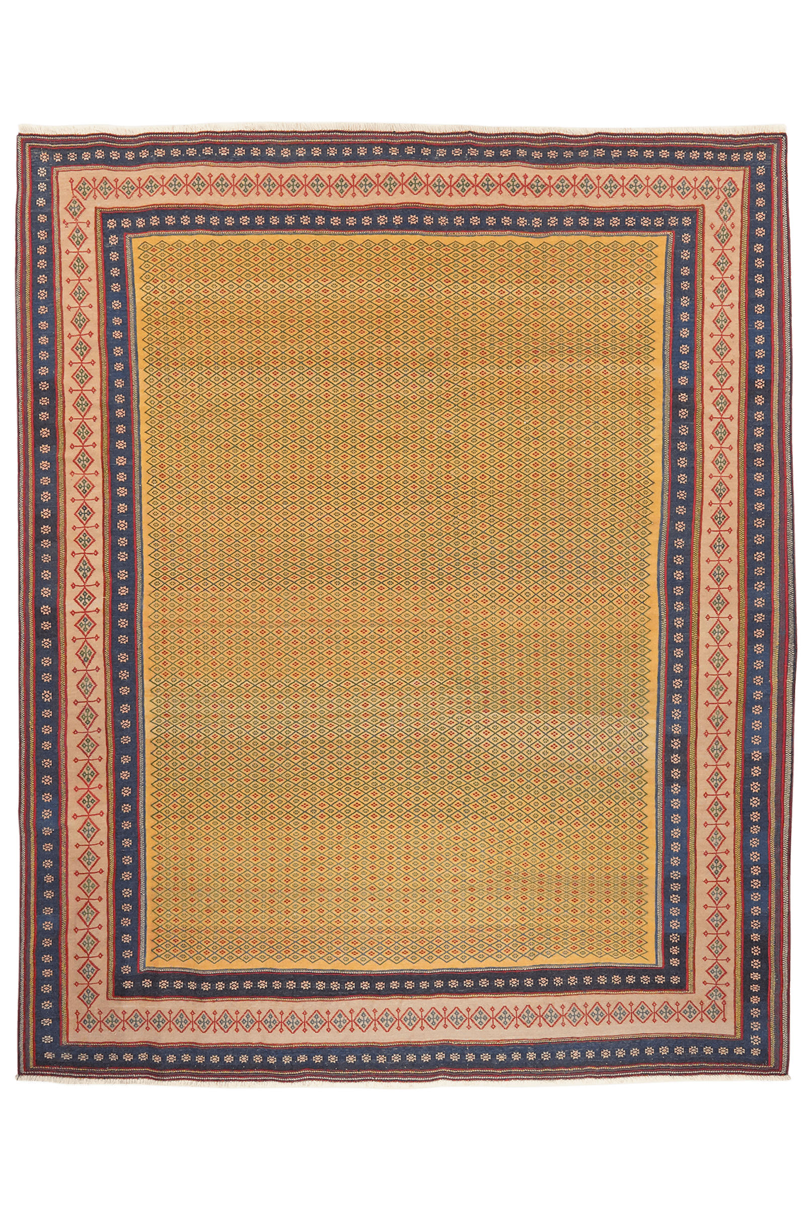 KELIM-TEPPICH handgewebt Sumak Afshar Gelb 265/219 cm Schurwolle - Gelb, Textil (219/265cm) - Looma