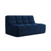 2-SITZER-SOFA Samt Stoff Blau - Blau/Schwarz, Kunststoff/Textil (160/75/93cm) - Makamii