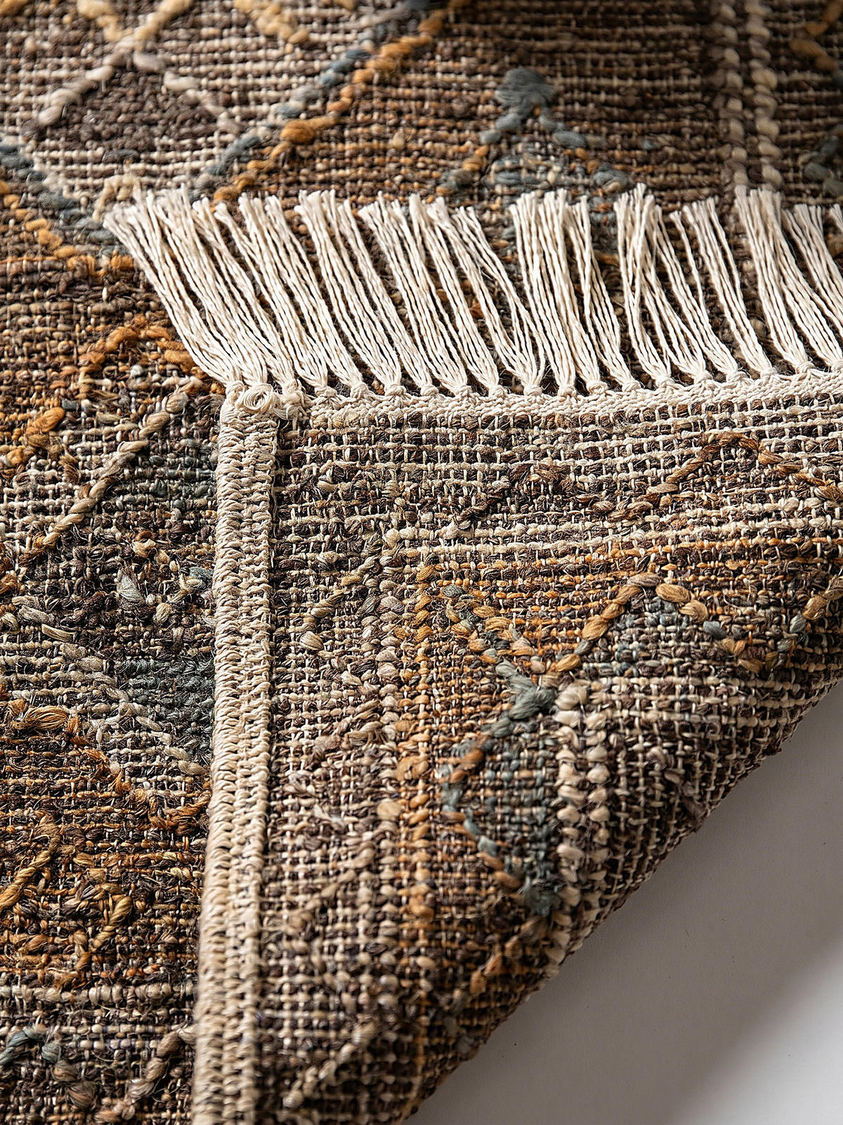 TEPPICH aus Naturfasern handgewebt BERMEO in Natur, im Vintage-Stil, aus Jute, 200 x 290 cm - Beige, Textil (200/290cm) - KADIMA DESIGN