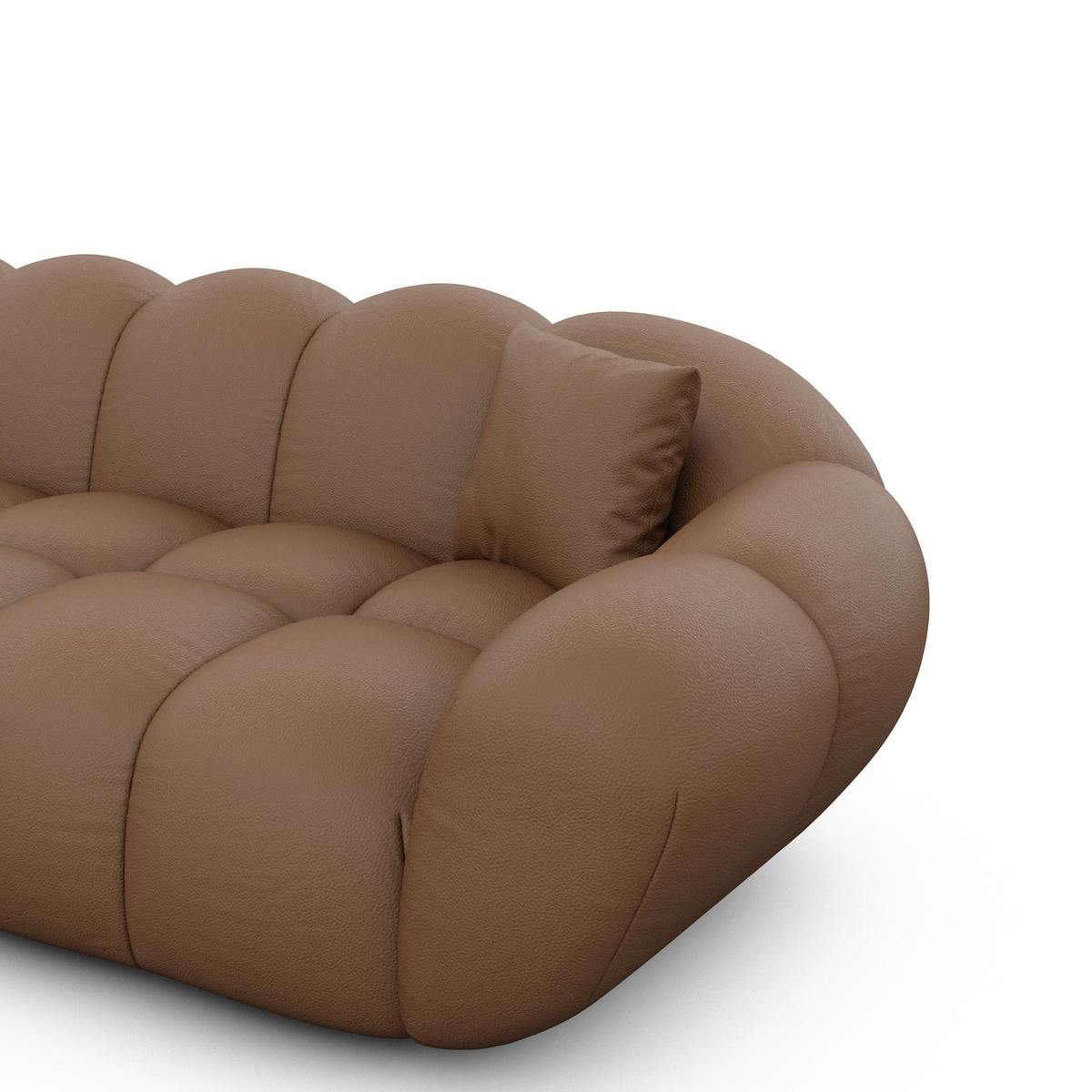 ECKSOFA Liva Braun Echtleder L-Form Rechts - Braun, Leder (160/265cm) - VAROYAL