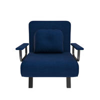 SCHLAFSESSEL 5-fach verstellbar mit Liegefunktion, DE-42425, Blau - Blau, Metall (60/79/60cm) - ComfortXL