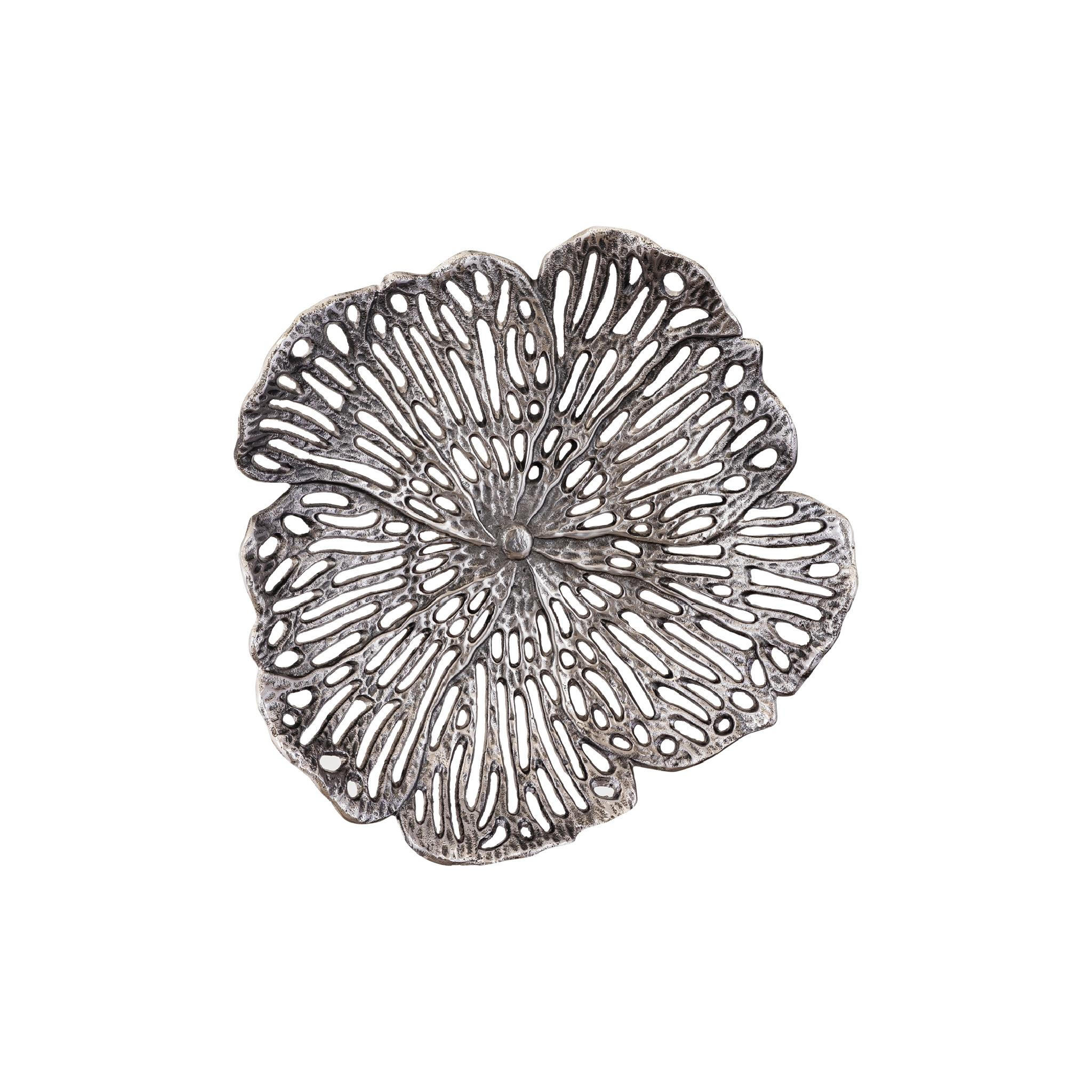 WANDPANEEL Ryhann Silber 38/37/8cm - Silberfarben, Metall (37/8/38cm) - PTMD Collection