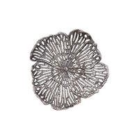 WANDPANEEL Ryhann Silber 38/37/8cm - Silberfarben, Metall (37/8/38cm) - PTMD Collection