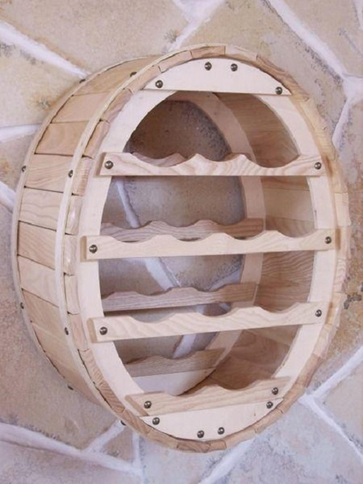 WEINREGAL für die Wand 12 Flaschen Holz - Braun, Holz (45/56/24cm) - DanDiBo