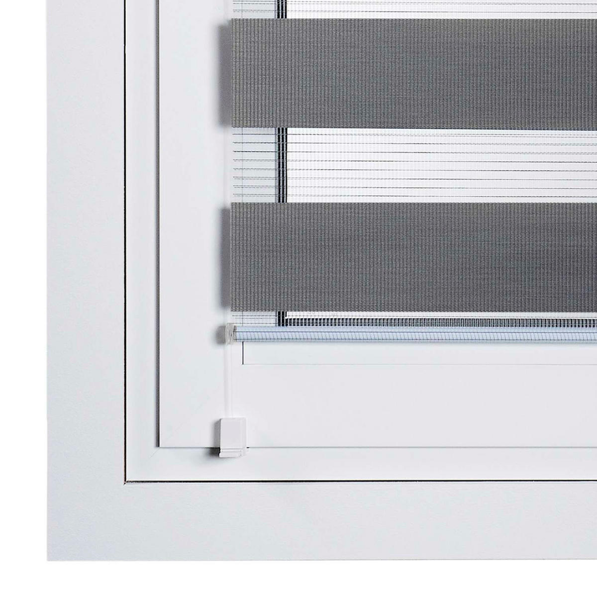 DOPPELROLLO Silber, 150 cm x 180 cm - Silberfarben, Kunststoff (150/180cm) - STORESDECO