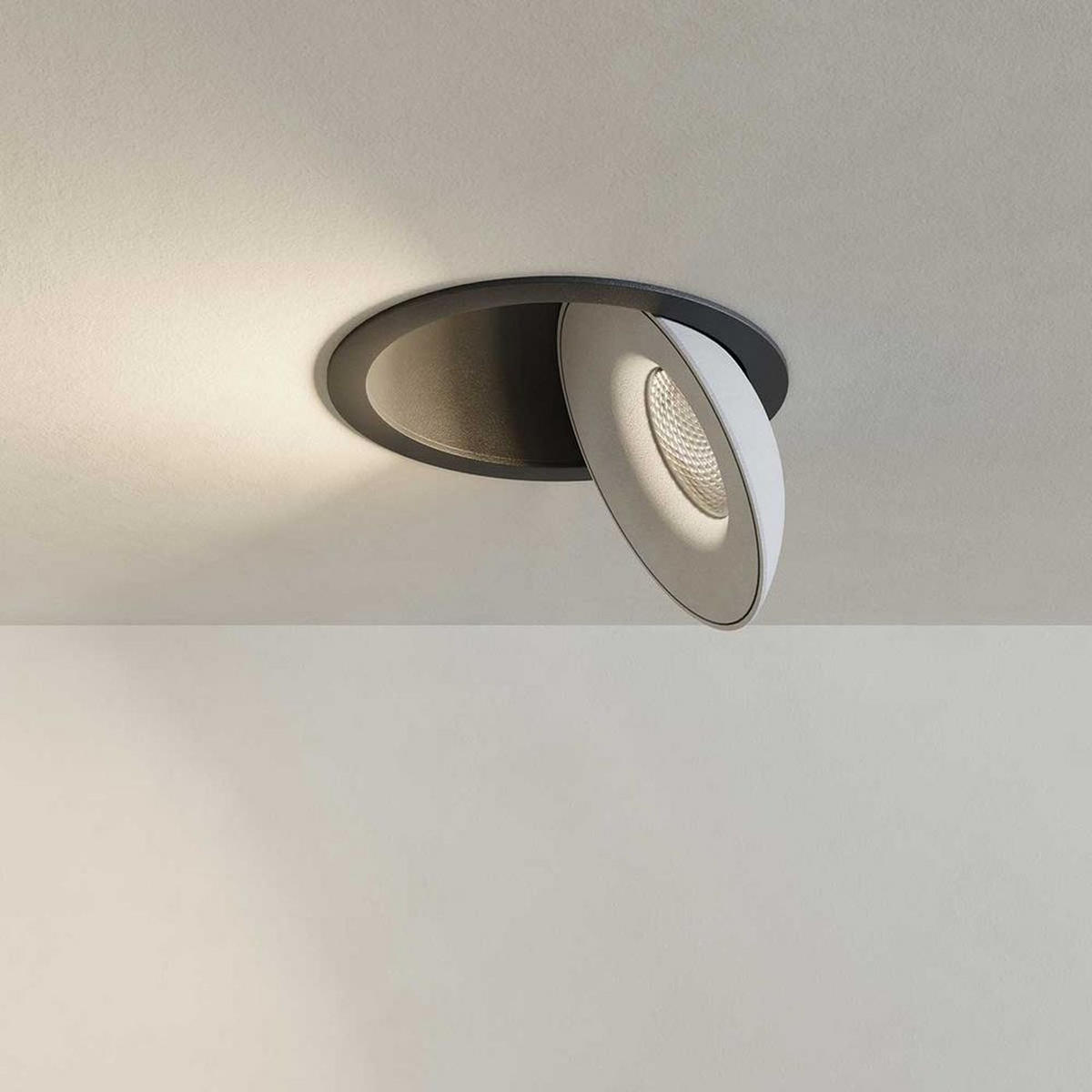 LED-EINBAULEUCHTE Santa Neo Schwarz/Weiß Neutralweiß - Schwarz/Weiß, Metall (13.8/13.8/4cm) - s.luce
