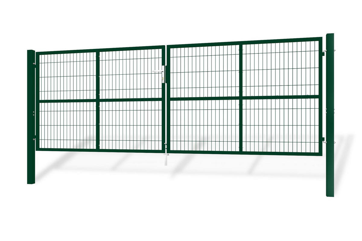 ZAUNTOR Razo Grün 4m H.140cm + TÜRCHEN 1m H.140cm - Grün, Metall (408/146cm) - Casanoov