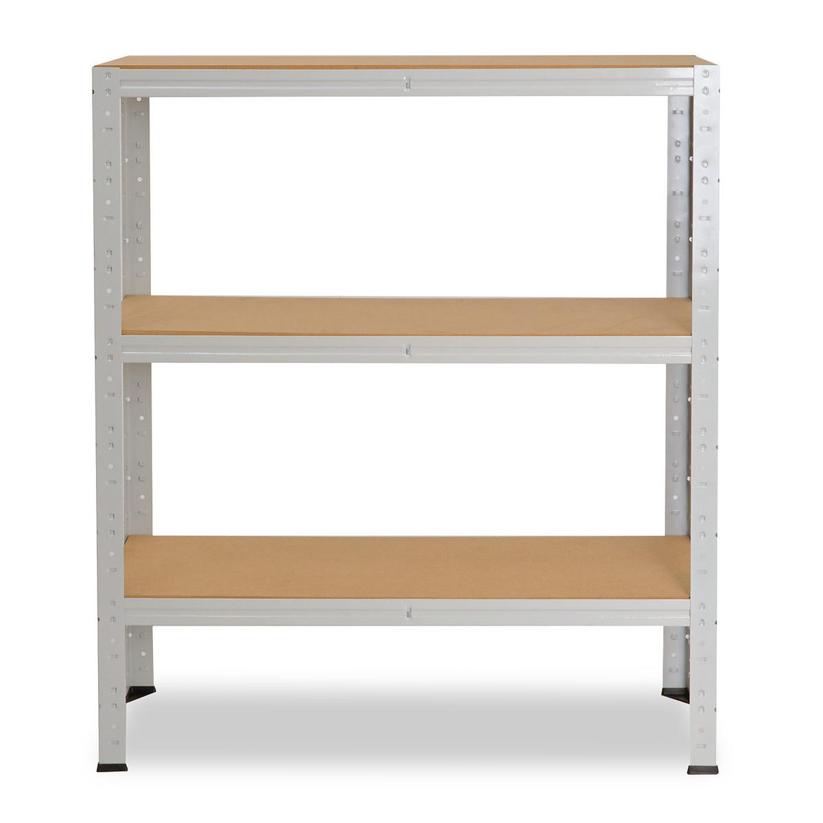SCHWERLASTREGAL OFFICE 100x75x60 cm in lichtgrau mit 3 Böden und 175 kg Traglast pro Boden - Hellgrau, Metall (75/100/60cm) - shelfplaza