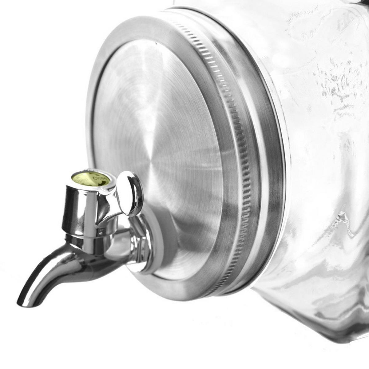 GLAS-GETRÄNKEBEHÄLTER mit Zapfhahn für den Kühlschrank 3,5 l - Transparent, Glas (32/13.5/14cm) - Orion 