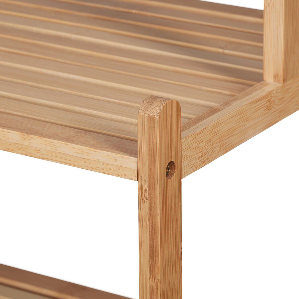 BADREGAL - Hellbraun, Holz (44/180/33cm) - Relaxdays