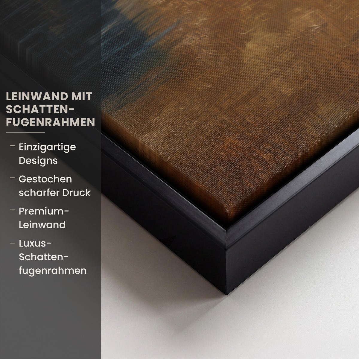 LEINWAND Bilder mit Rahmen - Bergkulisse mit goldenem Sonnenuntergang - 50x70 - Goldfarben, Textil (50/70cm) - MuchoWow