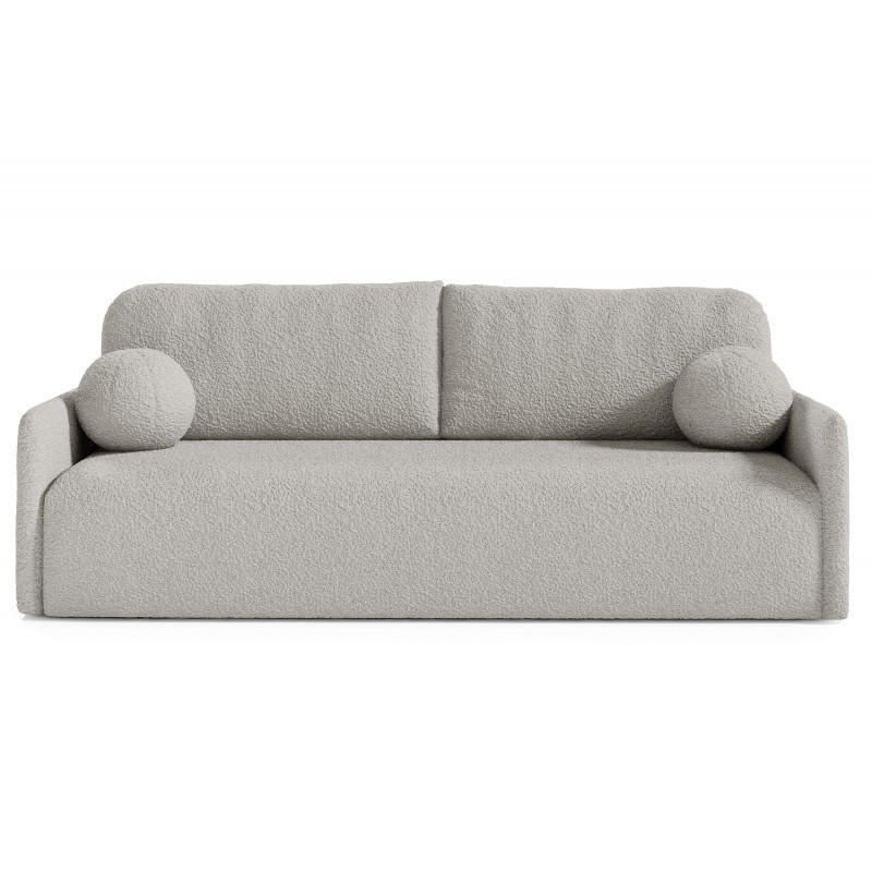 SCHLAFSOFA GLOV, Sofa mit Schlaffunktion und Bettkasten, Farbe: Grau, Bouclé-Stoff - Grau, Textil (206/95/87cm) - Sepro Meble