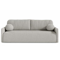 SCHLAFSOFA GLOV, Sofa mit Schlaffunktion und Bettkasten, Farbe: Grau, Bouclé-Stoff - Grau, Textil (206/95/87cm) - Sepro Meble