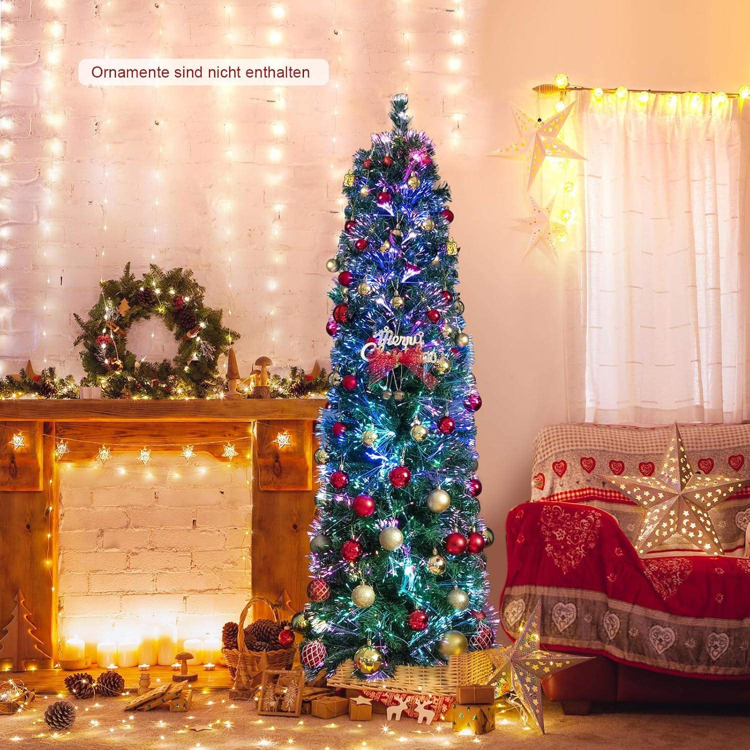 WEIHNACHTSBAUM 180cm Grün - Grün, Kunststoff (180cm) - COSTWAY