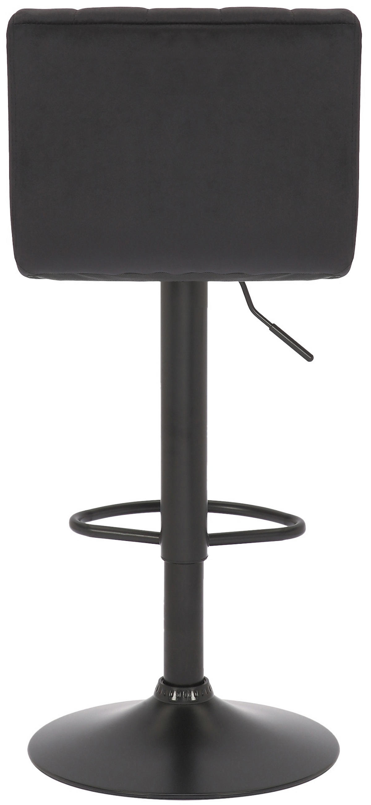 BARHOCKER Nubel Samt Schwarz - Schwarz, Textil/Metall (41/87/49cm) - DELUKE