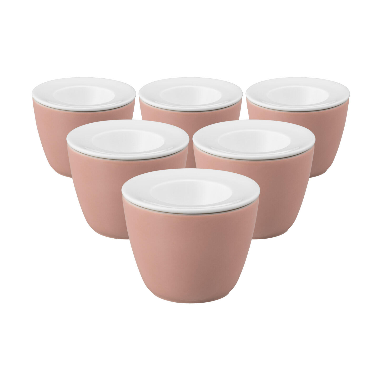 SNACK AND EGG Life Fashion Posh Rose ø 6,8 cm 6er Set - Rosa, Keramik (6.8/5.5/6.8cm) - Seltmann Weiden