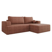 ECKSOFA Mivo, Seite: Rechts - Schwarz/Bronzefarben, Holz/Kunststoff (266/163cm) - MIRJAN24