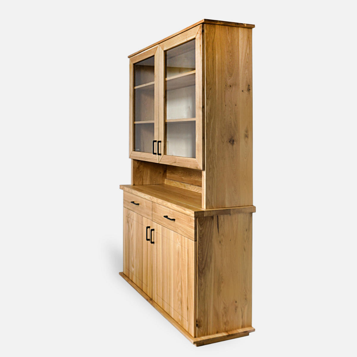 HOLZVITRINE für Wohn- und Esszimmer MONTE - Eichefarben, Holz (120/210/45cm) - Rawood Furniture