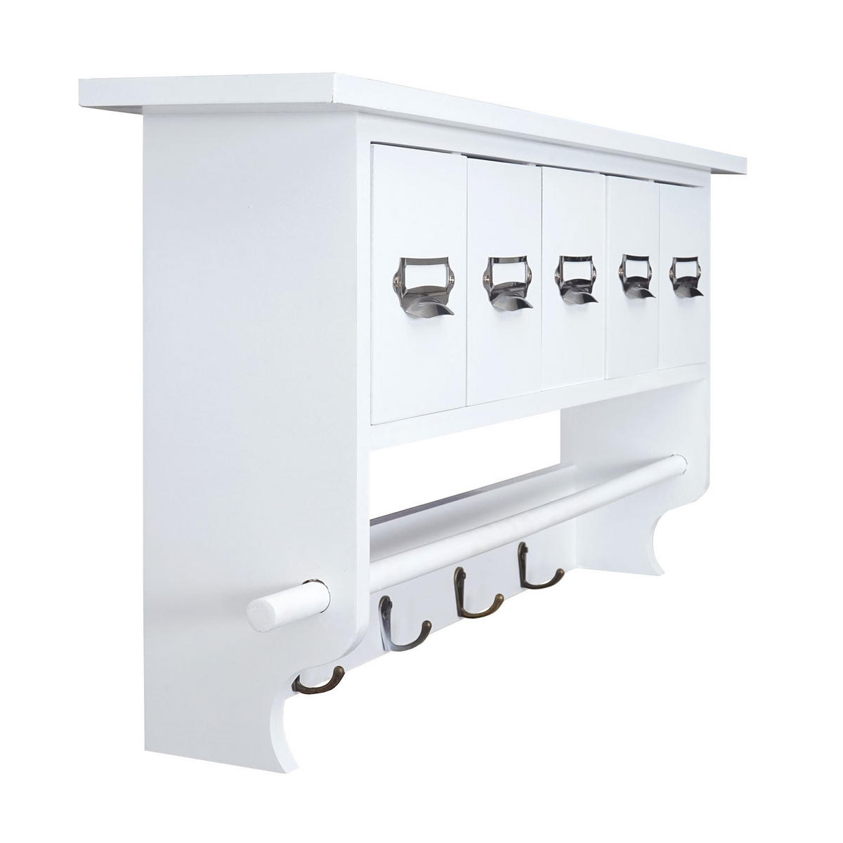GARDEROBE Reinweiß - Weiß, Holz (65/32/13cm) - MCW