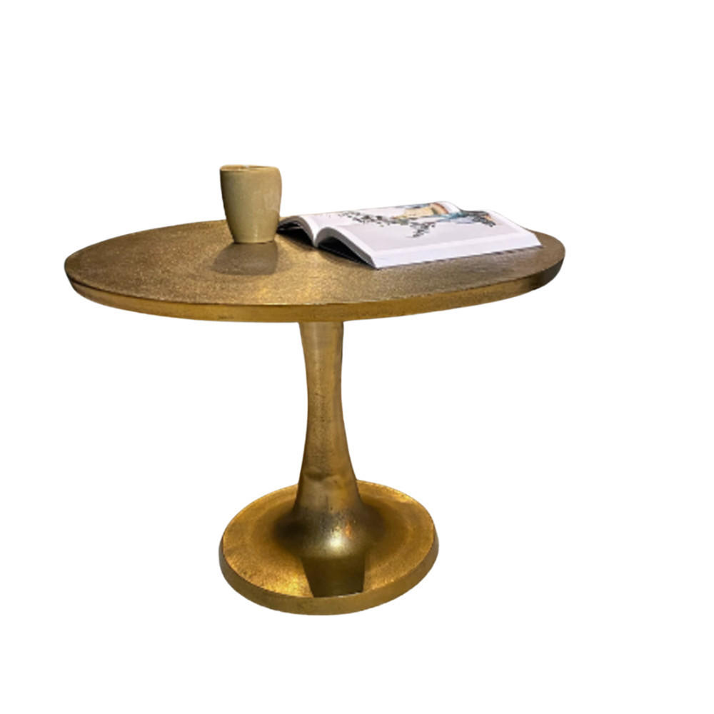 COUCHTISCH Elara Aluminium 45 cm / 45 cm Gold - Goldfarben, Holz (45/45/50cm)