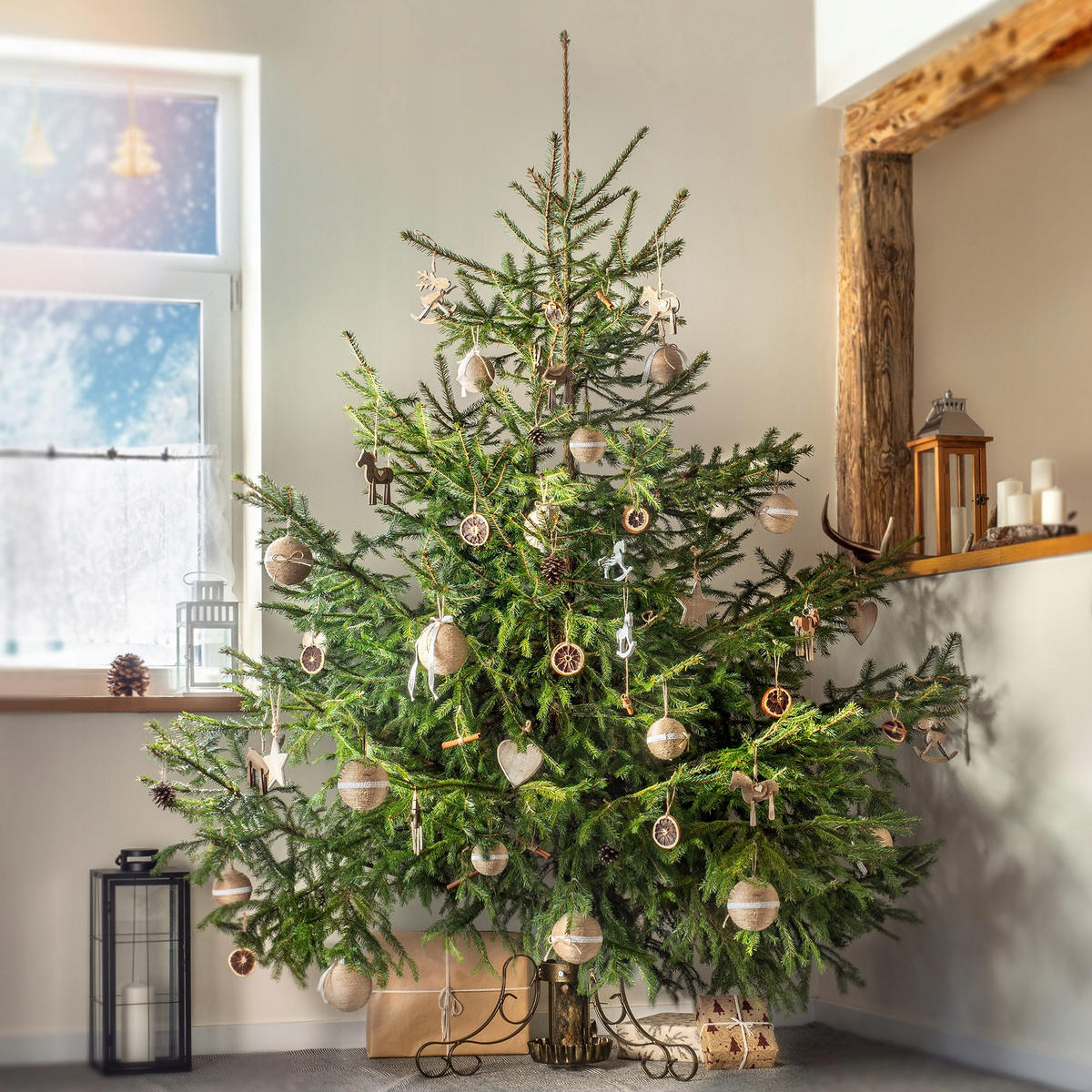 KADAX Weihnachtsbaumständer Weihnachtsbaumständer aus Metall mit Schale - Grün, Metall (26.4cm) - KADAX