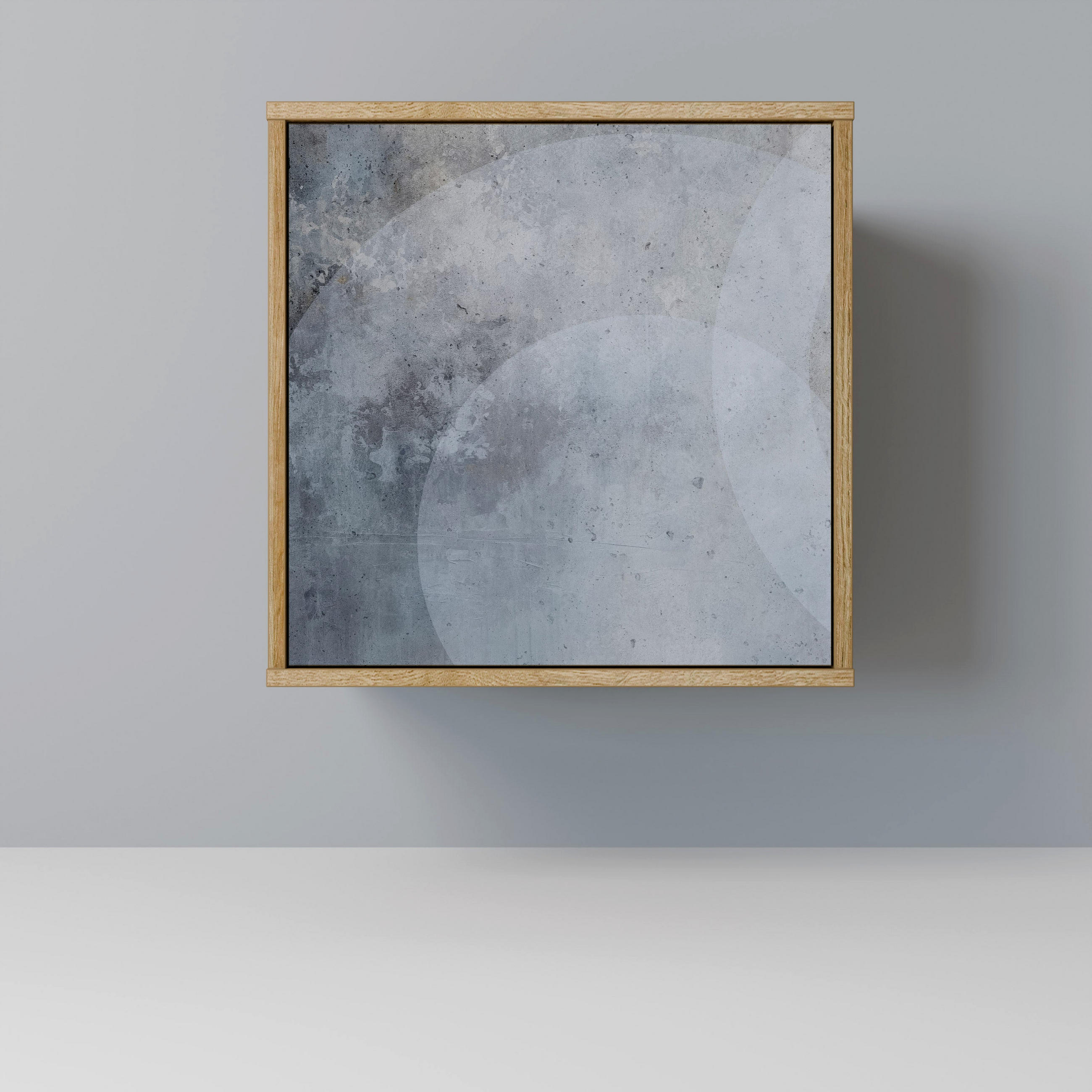 SIDEBOARD MUTED ARC, Eichefarben, 57,5x42x57,5 cm, Ohne Füße - Eichefarben/Multicolor, Holzwerkstoff (57.5/57.5/42cm) - SpaceRebels