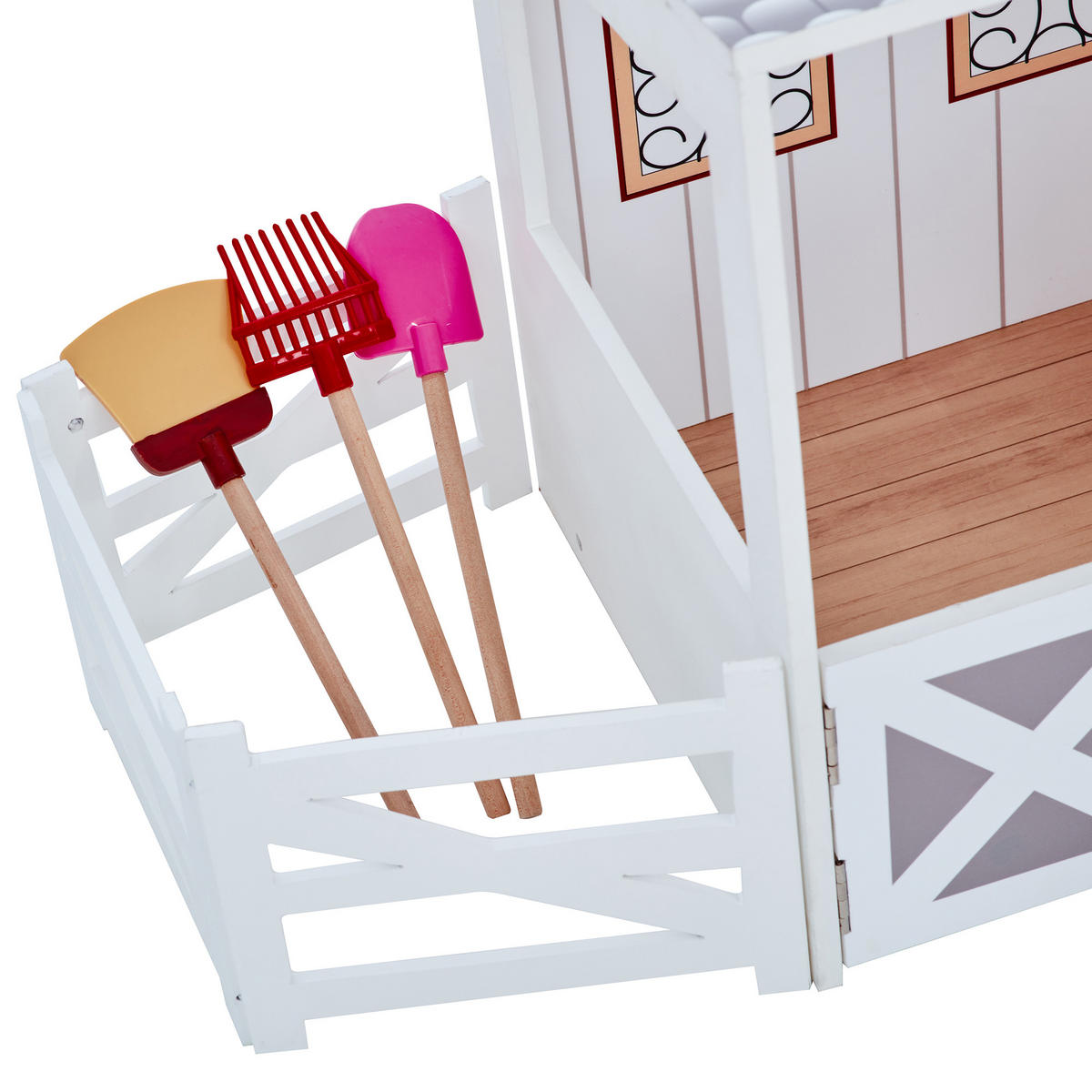 PUPPENHAUS, Grau, 90cm - Weiß, Holzwerkstoff (34/90/104cm) - Teamson Kids
